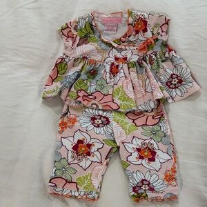 Everyday Nay Floral Baby Set in Peach and Green
